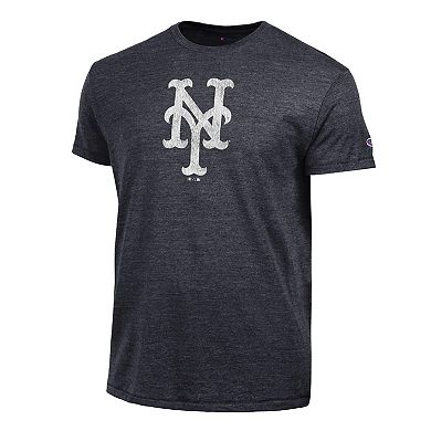 Men's Champion Black New York Mets Tri-Blend T-Shirt