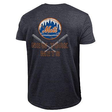 Men's Champion Black New York Mets Tri-Blend T-Shirt