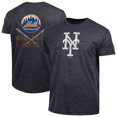Men's Champion Black New York Mets Tri-Blend T-Shirt