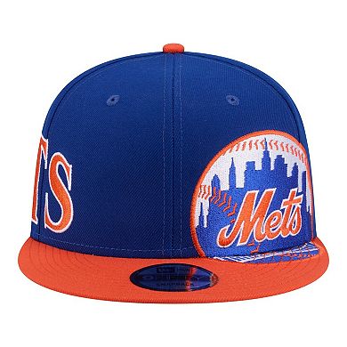 Men's New Era Royal/Orange New York Mets Stretched Two-Tone 9FIFTY Adjustable Hat