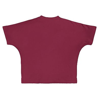 Women's Pressbox Garnet Florida State Seminoles Flannigan Oversized T-Shirt