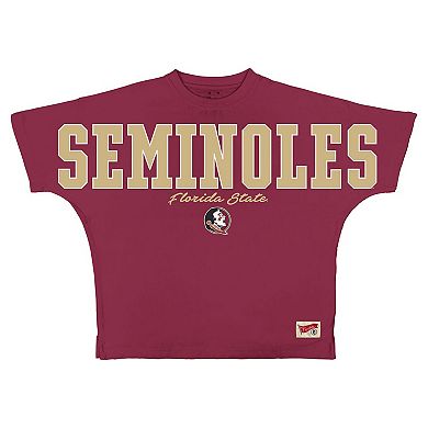 Women's Pressbox Garnet Florida State Seminoles Flannigan Oversized T-Shirt