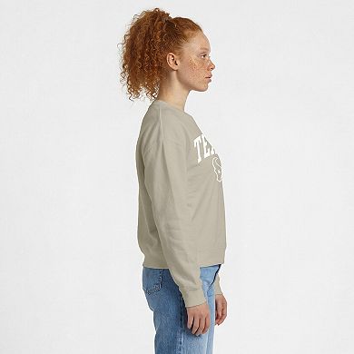 Women's Champion Light Brown Houston Texans Powerblend Cocoa Butter Fleece Sweatshirt