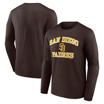 Men's Logo Athletic Brown San Diego Padres Heart & Soul Long Sleeve T-Shirt
