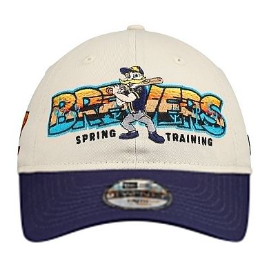 Youth New Era Stone/Navy Milwaukee Brewers 2026 Spring Training Fan Pack Batter 9TWENTY Adjustable Hat