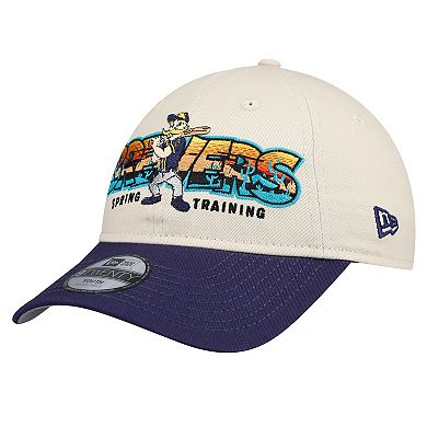 Youth New Era Stone/Navy Milwaukee Brewers 2026 Spring Training Fan Pack Batter 9TWENTY Adjustable Hat