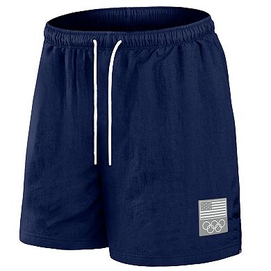Men's Fanatics Navy Team USA In the Zone Badge Woven Shorts