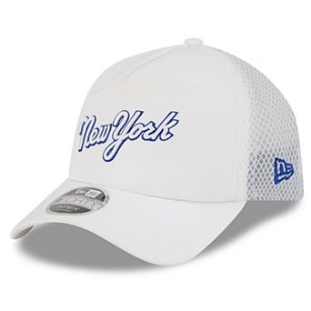 Men's New Era White New York Mets 2026 Batting Practice Apex 9FORTY Adjustable Trucker Hat