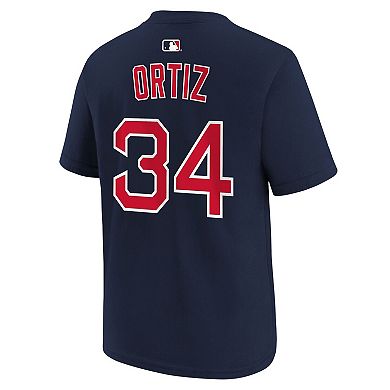 Youth Nike David Ortiz Navy Boston Red Sox Name & Number T-Shirt