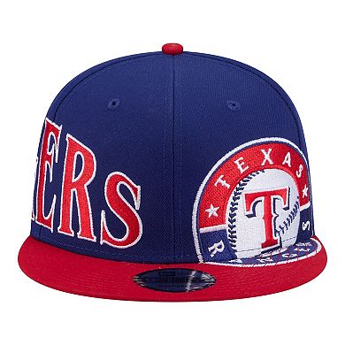 Men's New Era Royal/Red Texas Rangers Stretched Two-Tone 9FIFTY Adjustable Hat