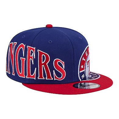 Men's New Era Royal/Red Texas Rangers Stretched Two-Tone 9FIFTY Adjustable Hat