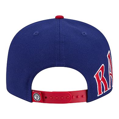 Men's New Era Royal/Red Texas Rangers Stretched Two-Tone 9FIFTY Adjustable Hat