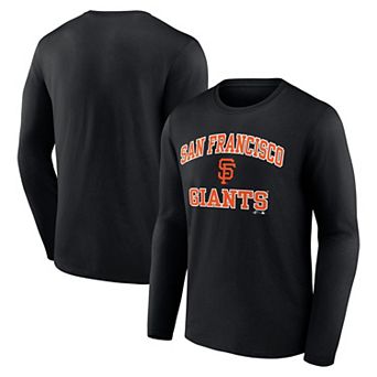 Men's Logo Athletic Black San Francisco Giants Heart & Soul Long Sleeve T-Shirt