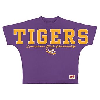 Women's Pressbox Purple LSU Tigers Flannigan Oversized T-Shirt