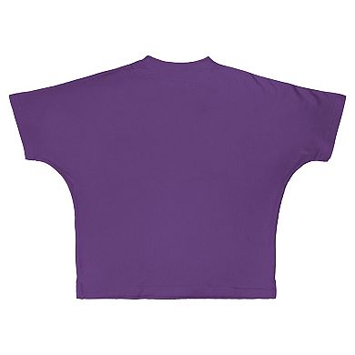 Women's Pressbox Purple LSU Tigers Flannigan Oversized T-Shirt
