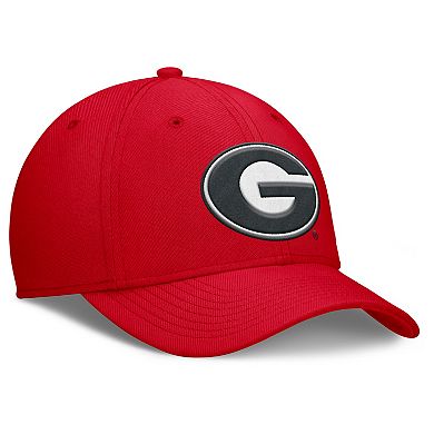 Men's Nike Red Georgia Bulldogs Rise Swoosh Dri-FIT Flex Hat