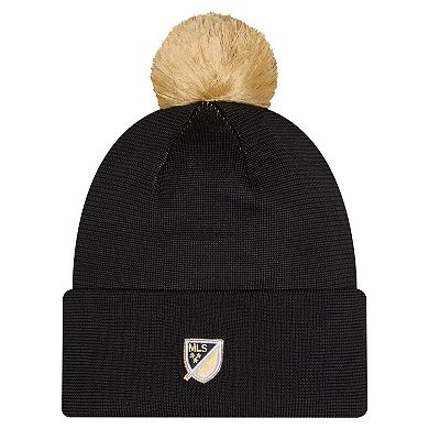 Youth New Era Black LAFC Jersey Hook Cuffed Knit Hat with Pom