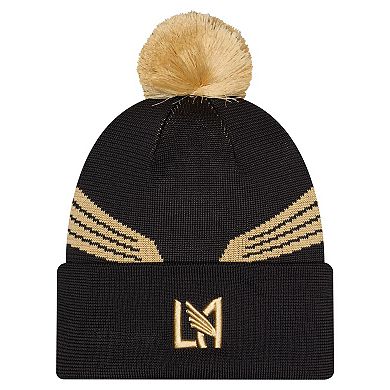 Youth New Era Black LAFC Jersey Hook Cuffed Knit Hat with Pom