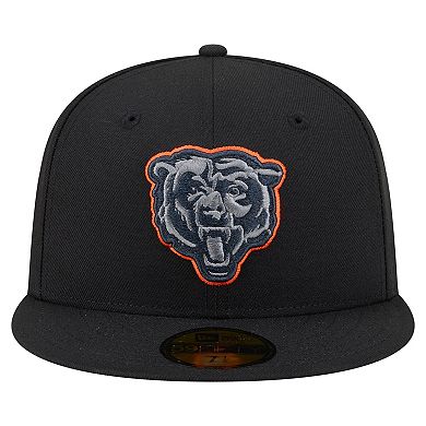 Men's New Era Black Chicago Bears Color Pop 59FIFTY Fitted Hat