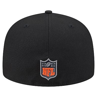 Men's New Era Black Chicago Bears Color Pop 59FIFTY Fitted Hat