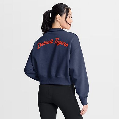 Women's Nike Navy Detroit Tigers Primetime Phoenix Fleece Half-Zip Sweatshirt