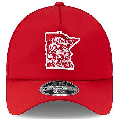 Men's New Era Red Minnesota Twins 2026 Batting Practice Alternate Apex 9FORTY Adjustable Hat