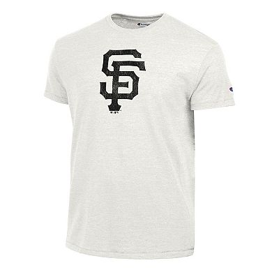 Men's Champion Heather White San Francisco Giants Tri-Blend T-Shirt