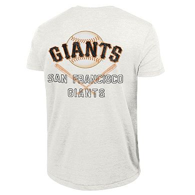 Men's Champion Heather White San Francisco Giants Tri-Blend T-Shirt