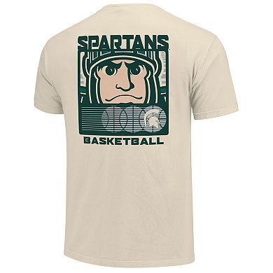 Men's Cream Michigan State Spartans Basketball Staredown Comfort Colors