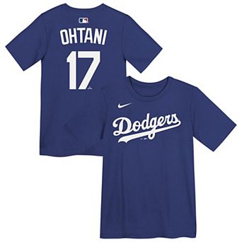 Preschool Nike Shohei Ohtani Royal Los Angeles Dodgers Name & Number T-Shirt