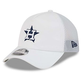 Men's New Era White Houston Astros 2026 Batting Practice Apex 9FORTY Adjustable Trucker Hat