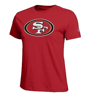 Women's Champion Scarlet San Francisco 49ers Logo T-Shirt