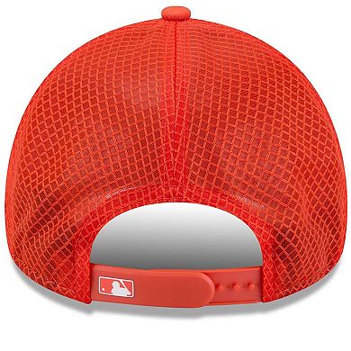 Men's New Era Orange Baltimore Orioles 2026 Batting Practice Apex 9FORTY Adjustable Trucker Hat