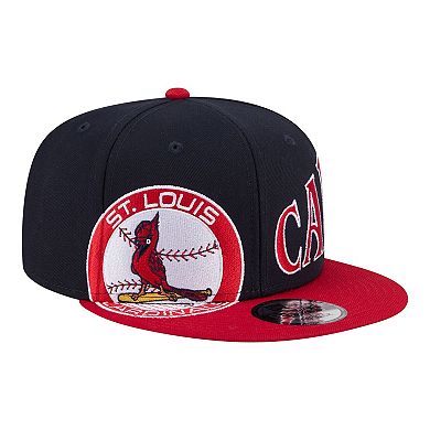 Men's New Era Navy/Red St. Louis Cardinals Stretched Two-Tone 9FIFTY Adjustable Hat