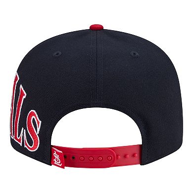 Men's New Era Navy/Red St. Louis Cardinals Stretched Two-Tone 9FIFTY Adjustable Hat