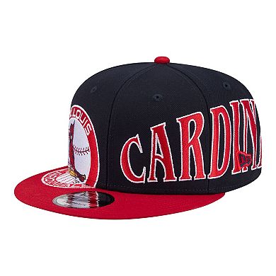 Men's New Era Navy/Red St. Louis Cardinals Stretched Two-Tone 9FIFTY Adjustable Hat