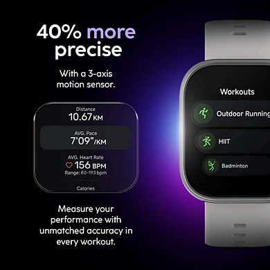 Cubitt VIVA Lite Smartwatch, Built-In GPS, AMOLED, Bluetooth Calls, 100+ Sports, 3ATM