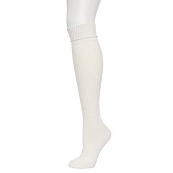 Women's Cuddl Duds® Plushfill Twist Diamond Over the Knee Sock