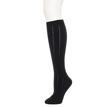 Women's Cuddl Duds® Chain Stitch Texture Knee High Socks