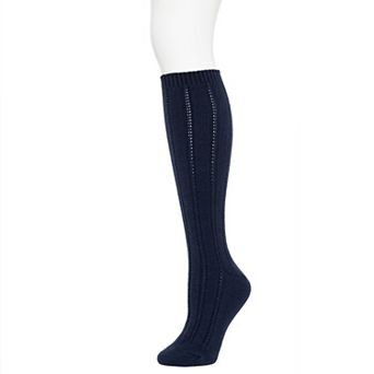 Women's Cuddl Duds® Chain Stitch Texture Knee High Socks