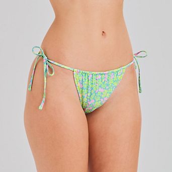 Juniors' Ninety-Nine° Reversible Tunnel Tie Side Hipster Swim Bottoms