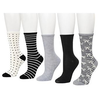 Women's Sonoma Goods For Life® 5-Pack Monochromatic Crew Socks