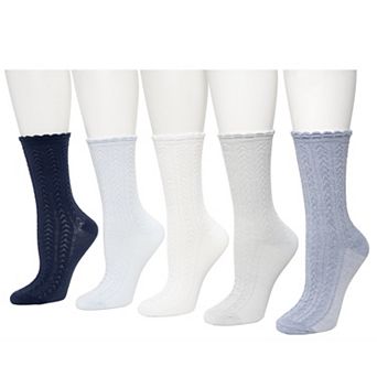Women's Sonoma Goods For Life® Chevron Texture 5-Pack Crew Socks