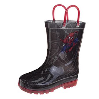 Marvel SpiderMan Boys' Rain Boots Fun, Durable, and Waterproof Footwear