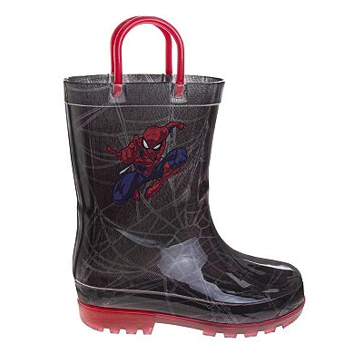Marvel SpiderMan Boys' Rain Boots Fun, Durable, and Waterproof Footwear