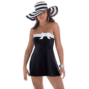 Swim 365 Women's Plus Size Bandeau Swimdress