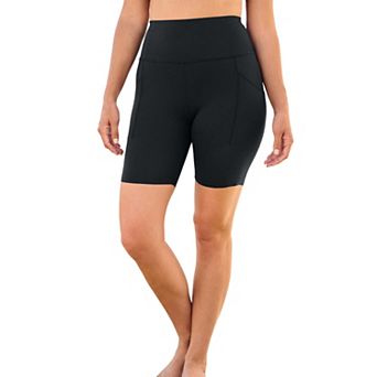 Swim 365 Women's Plus Size High-Waist No-Slip Swim Bike Short