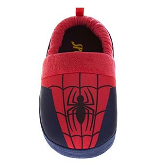 Marvel SpiderMan Dual Sizes Slippers Boys' Cozy Warm Soft Plush Indoor Wear Superhero Design SlipOn