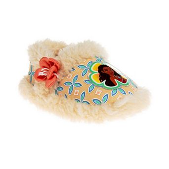Disney Moana Slippers for Girls Dual Sizes Super Soft House Shoe Warm SlipResistant (Toddler)
