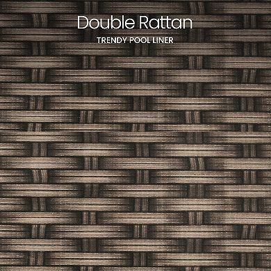 Funsicle Oasis Designer Above Ground Pool Double Rattan Liner, 15ft